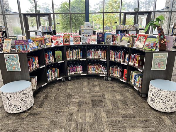 Book shelves with Easy Reader Non-Fiction books